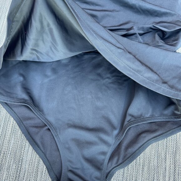 Kim Gravel x Swimsuits For All One Piece Sarong Swimsuit Womens Size 10 Black - Picture 4 of 10